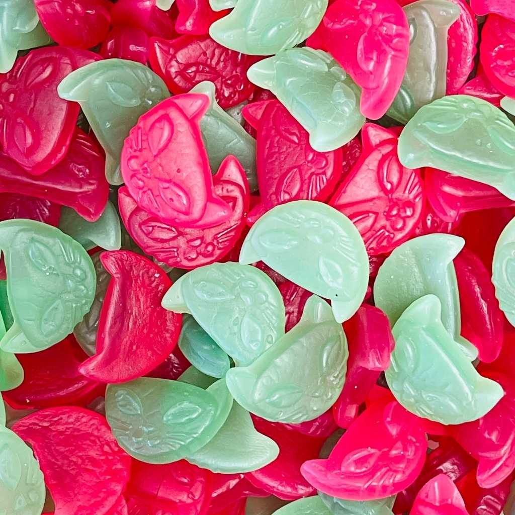 swedish candy with apple and raspberry flavour