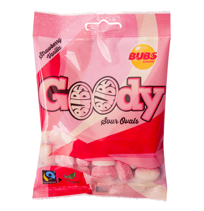 BUBS Strawberry & Vanilla Sour Ovals Mini