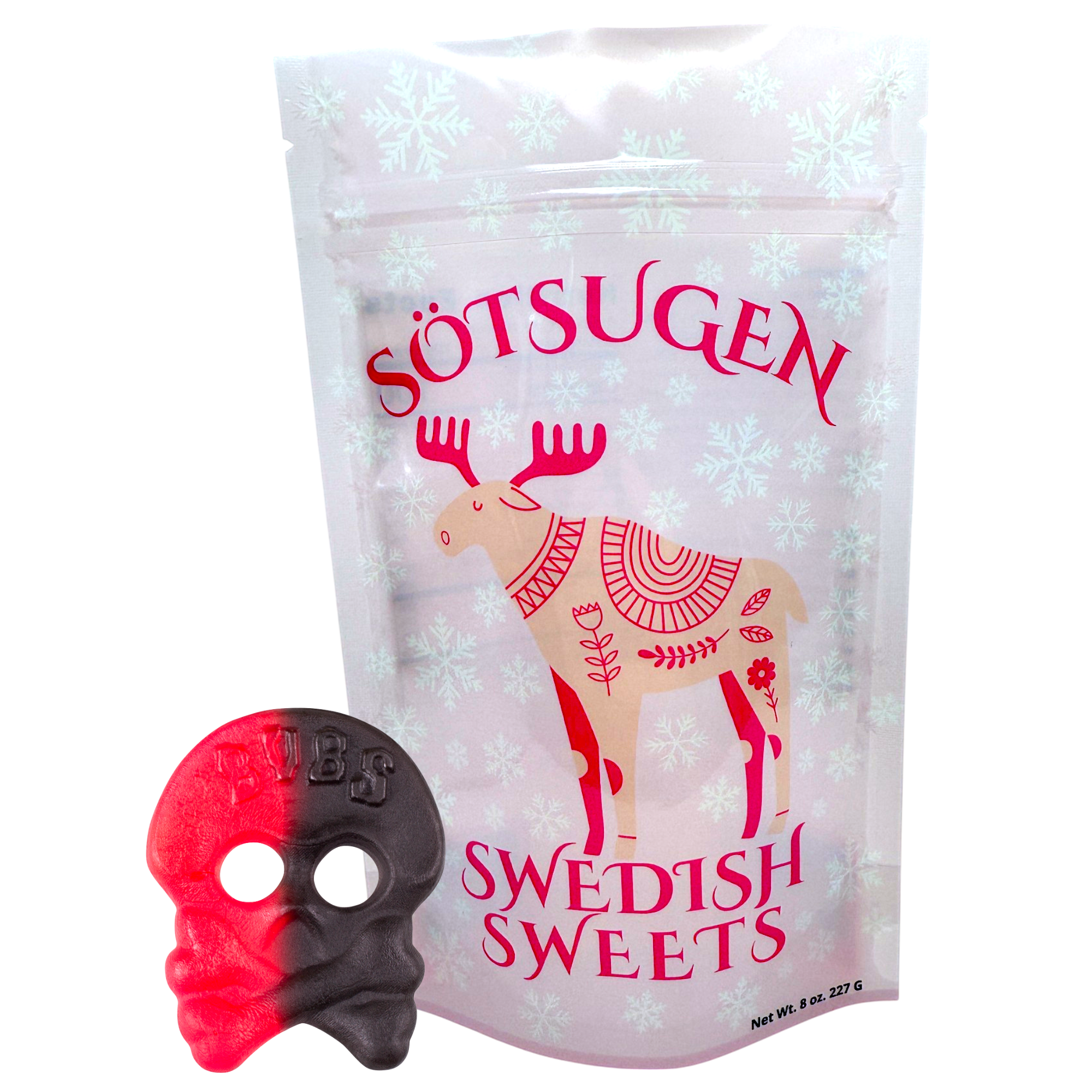 Swedish Candy - Bubs Raspberry Licorice Skull – Swedish Sweets
