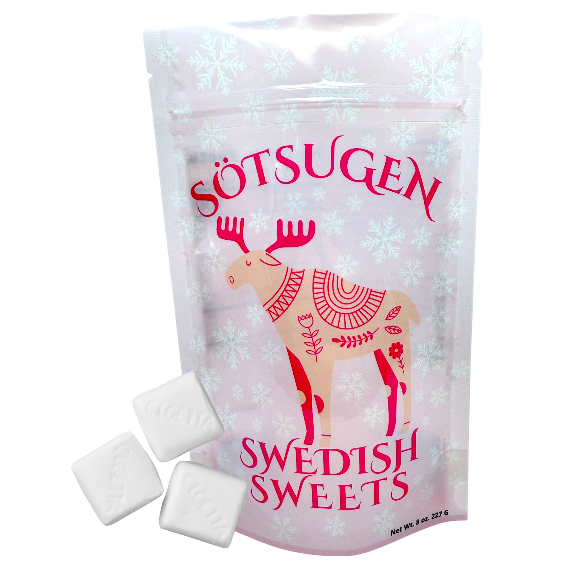 Vanilla marshmallow Sockerbitar Swedish candy 1/2 lb bag – chewy sugar cube treats from Swedish Sweets USA